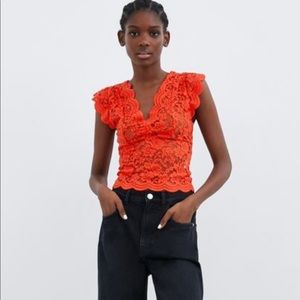 Zara stretch lace top